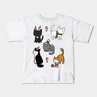 Cute christmas cats Kids T-Shirt